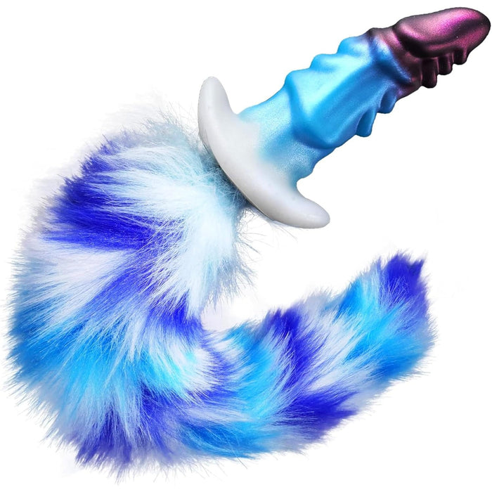 Furry Tail Silicone Anal Buttplug with Cute Tail Sensor