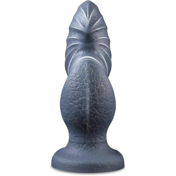 XXL fantastinis storas gyvūno formos dildo su tekstūra ir stipria prisitvirtinimo pagrinda