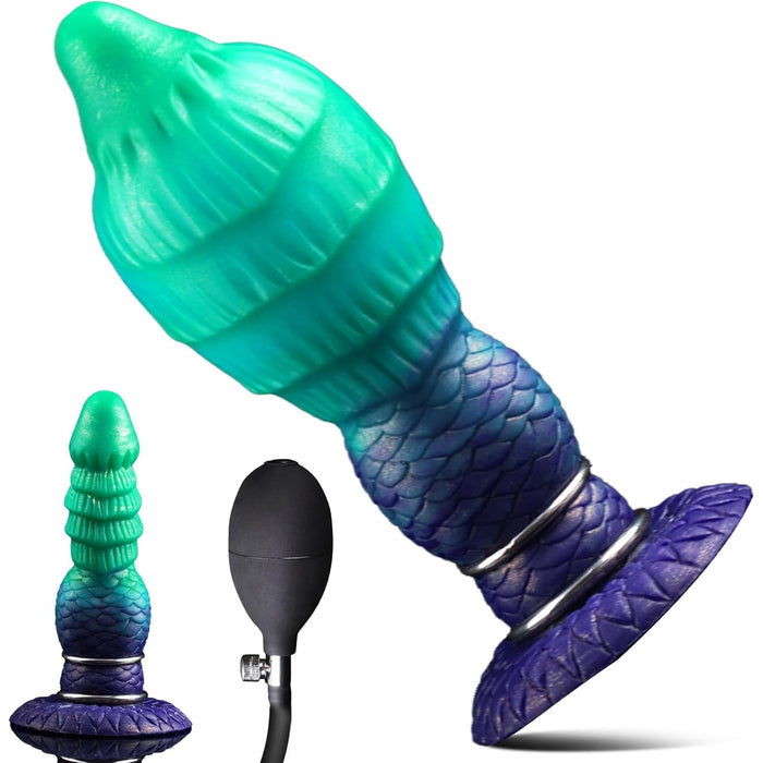 Spalvingas pūčiamas Dildo su mazgu – unikalus fantazijos žaislas poroms ir solo