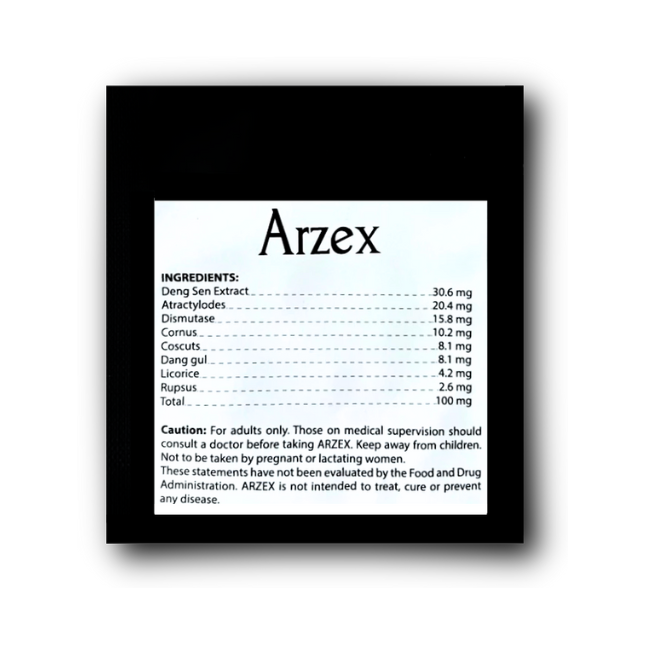 Arzex Black maisto papildas vyrams 2 tab.