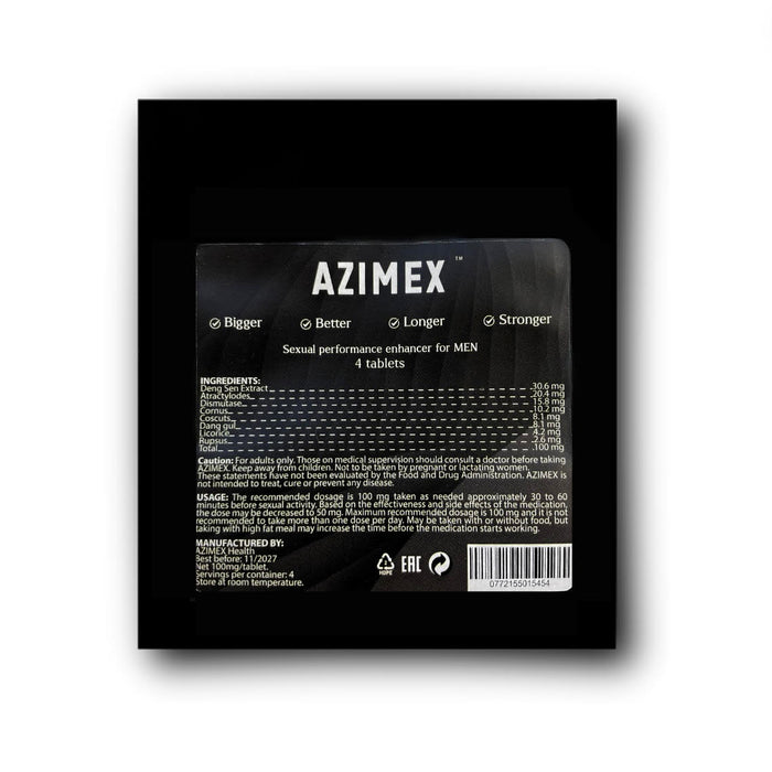 AZIMEX Black maisto papildas vyrams 4 tab.