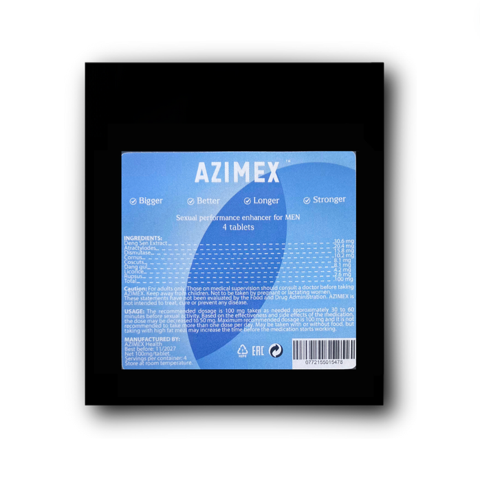AZIMEX Blue maisto papildas vyrams 4 tab.