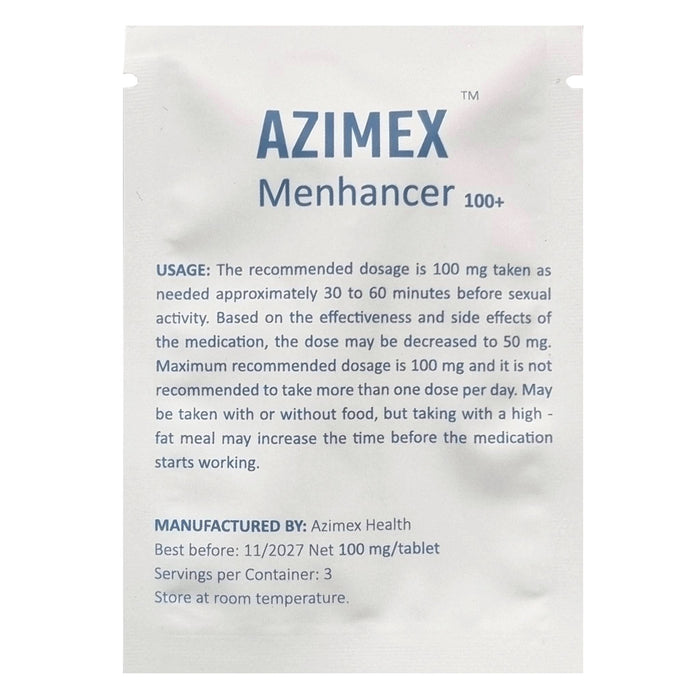 AZIMEX Menhancer 100+ maisto papildas vyrams 3 tab. - Azimex