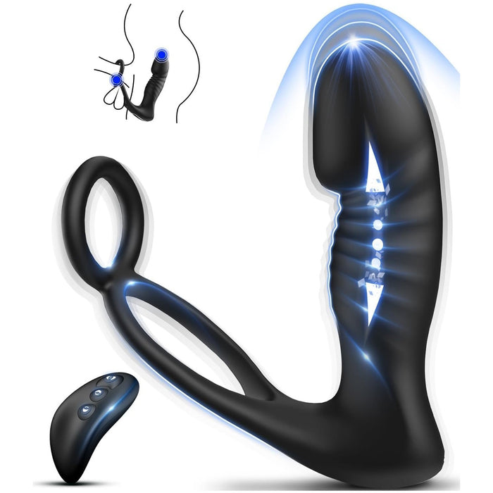 4in1 Analinis Vibratorius Vyrams su 7 Stočių ir 10 Vibracijos Režimų