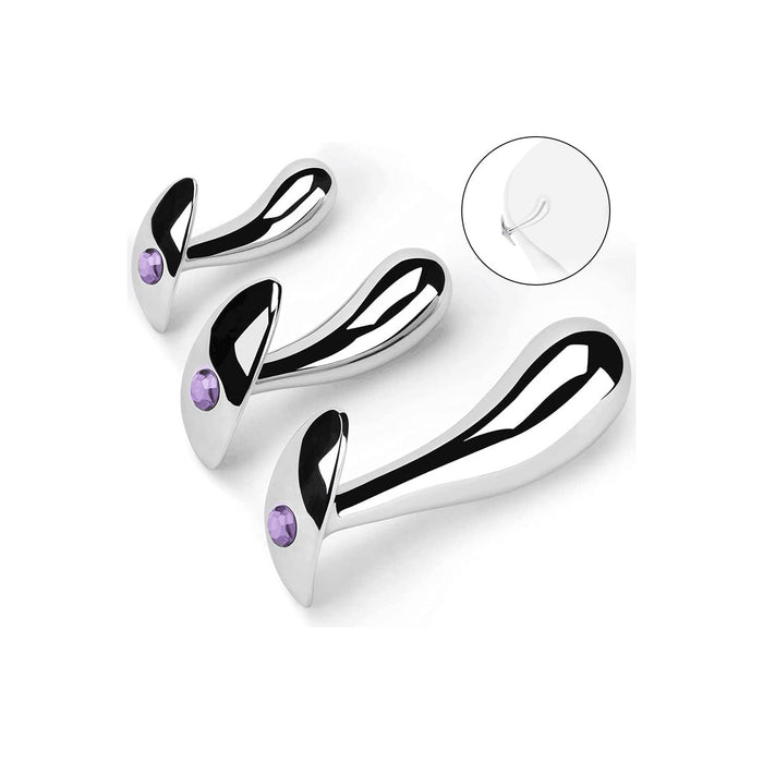 3-piece metal anal plug set - for beginners and advanced users