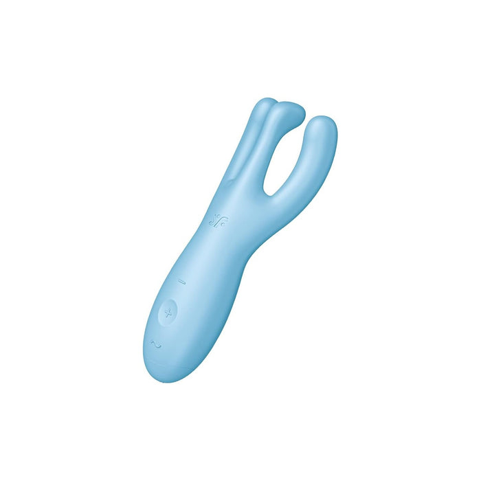 App-controlled vibrating clitoral and labia stimulator with 3 motors, waterproof