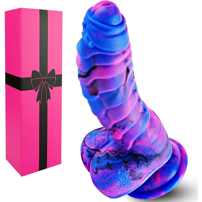 17,5 cm Spalvotas Mažas Monstro Dildo su Stipria Pritvirtinimo Pagrindu