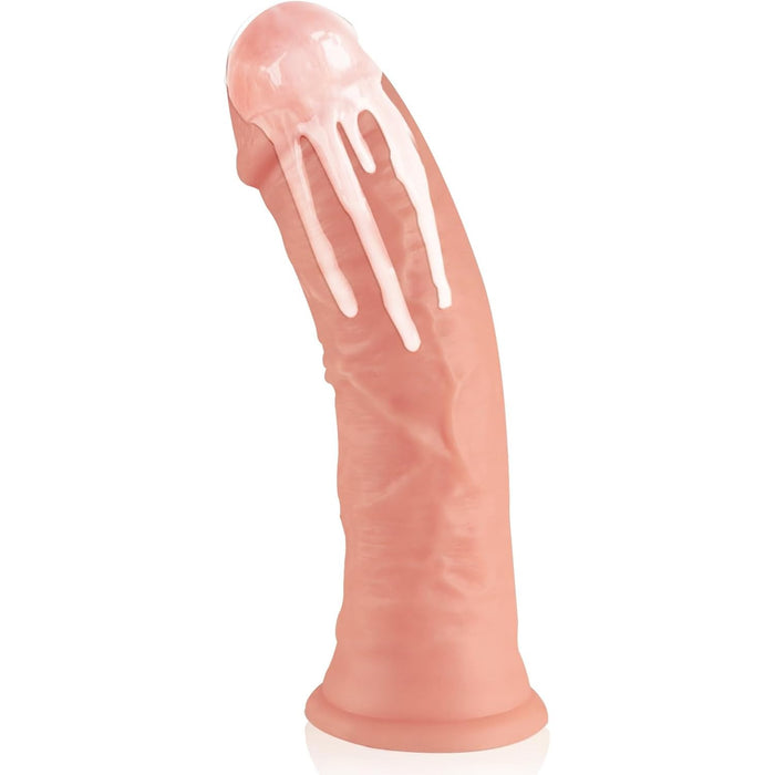19 cm realistiškas dildo su stipria prisitvirtinimo siurbtuku – odos pojūtis