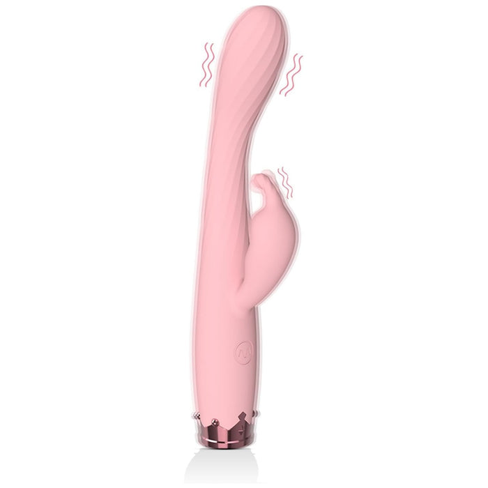Discreet vibrator with 2 motors for G-spot and clitoral stimulation