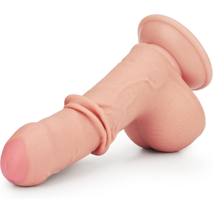 Realistic 18 cm dildo with wet skin effect and strong suction base