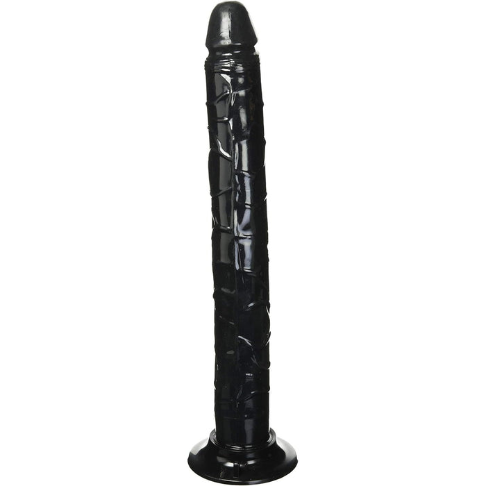 12.5 inch long massive black dildo with realistic tip
