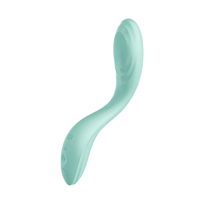 G-spot vibrator "Rrrolling Pleasure" with two functions, 22 cm, mint color