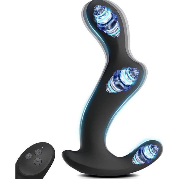 Vibrating anal plug with prostate stimulation and penis ring for men
