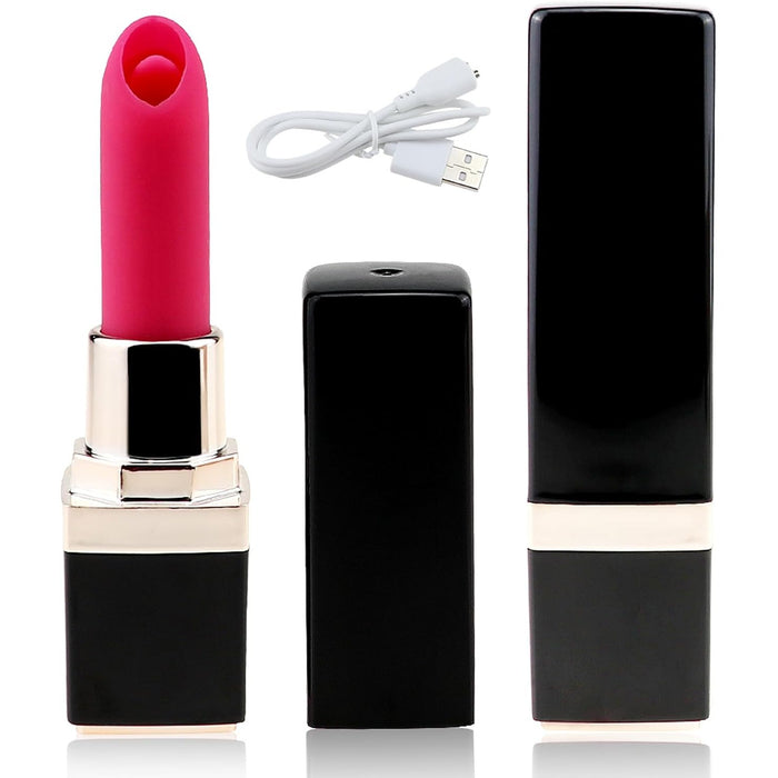 Silikoninis G taško vibratorius moterims – diskretiškas lūpdažio dizainas, 10 vibracijos režimų