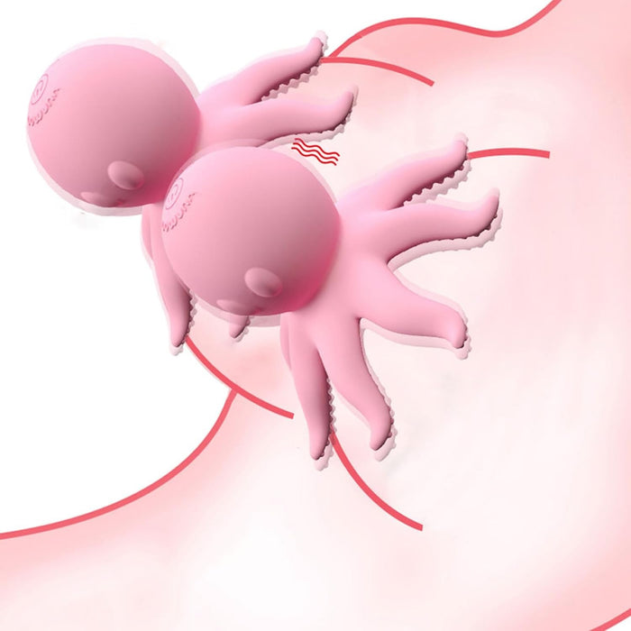 Electric breast and clitoral stimulator with 10 vibration modes, set of 2 pcs.