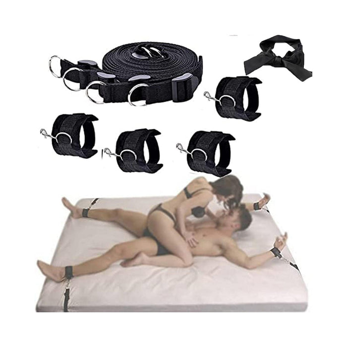Soft Plush Bondage Set for Couples with Cuffs and Foot Cuffs