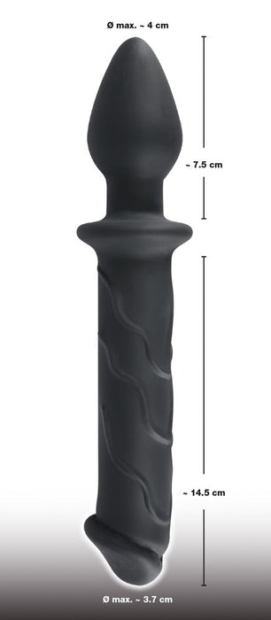 Black Velvets dildo with anal plug Aistra Black Velvets dildo with anal plug Aistra