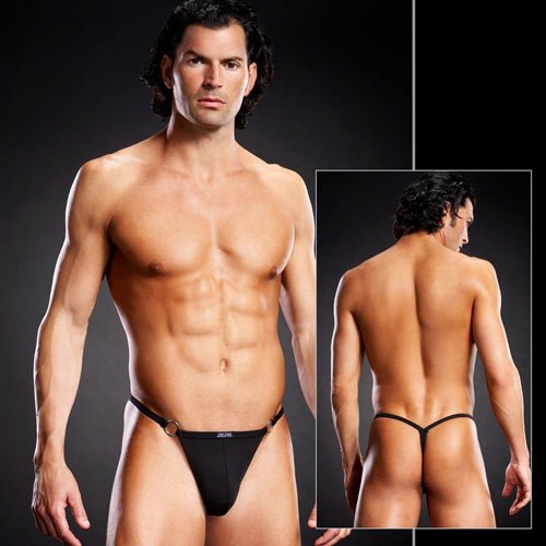 Blue Line juodos vyriškos siaurikės su žiedais - Blue Line