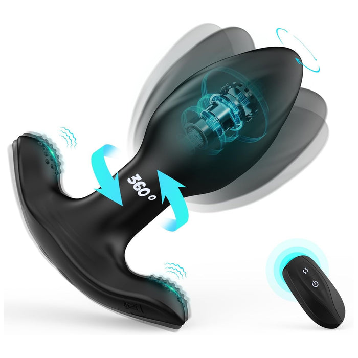 Anal vibrator for men and women with 10 rotation and vibration modes