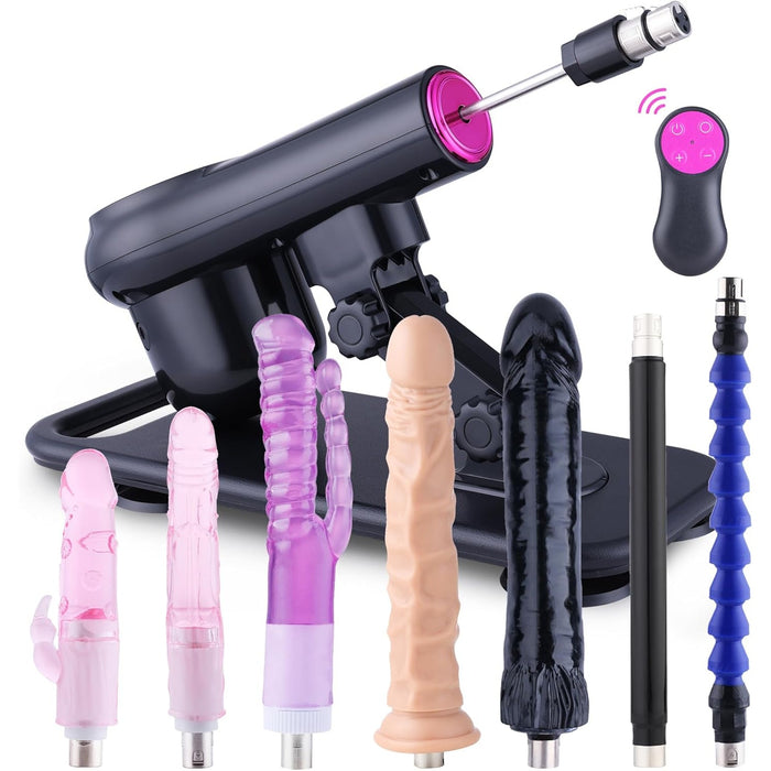 Automatinė sekso mašina su realistiškais dildo priedais ir nuotoliniu valdymu