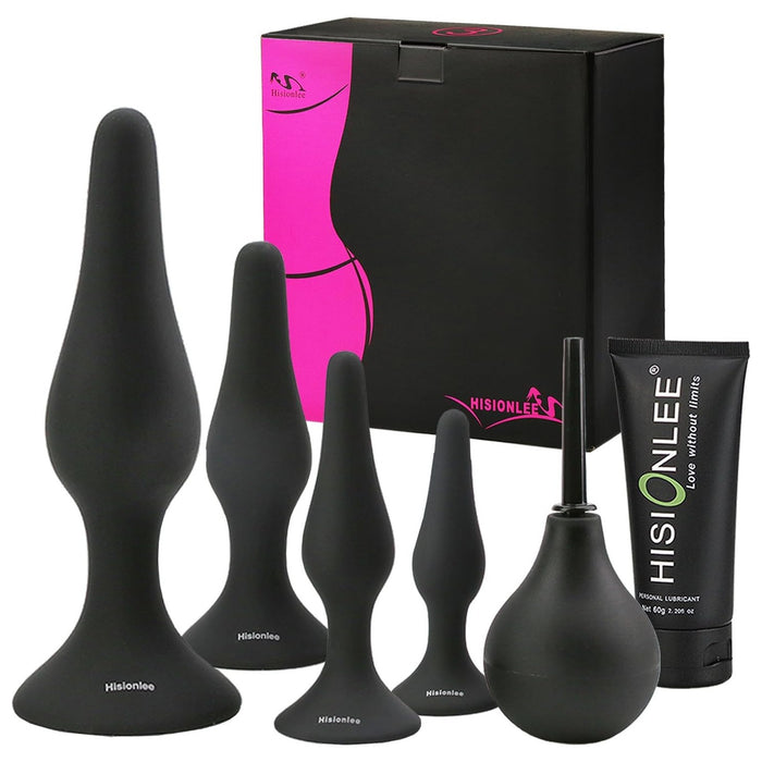 Five-Piece Medical Grade Silicone Anal Plug Set for Comfort