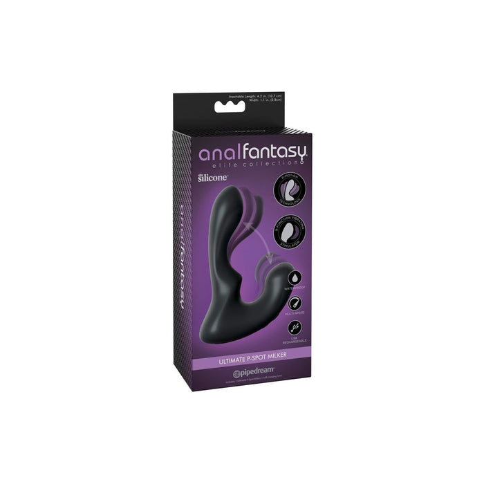 Ergonomic prostate vibrator with clitoral stimulator and 9 modes