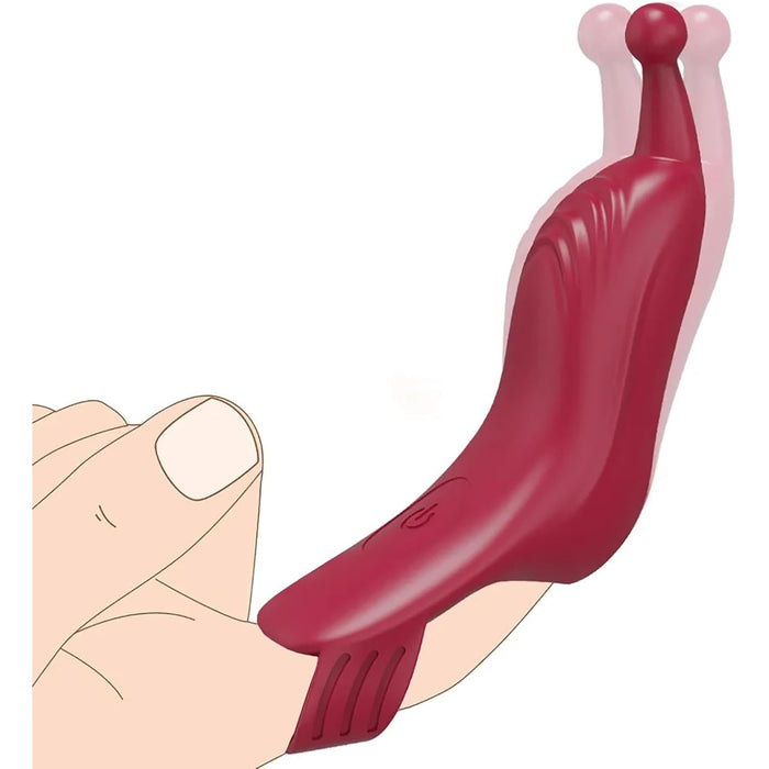 Finger vibrator with 10 vibration modes - ultra-quiet, silicone for women and couples
