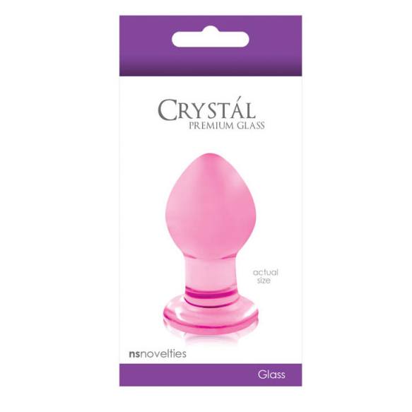 Crystal rožinis stiklinis analinis kaištis