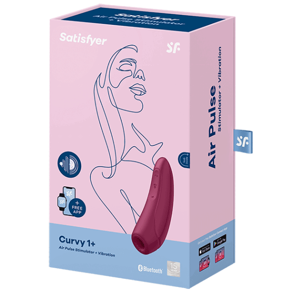 Satisfyer Curvy 1+ raudonas moteriškas stimuliatorius