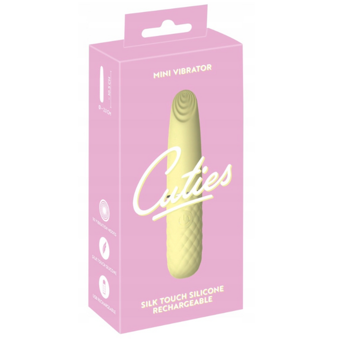 Cuties Silk Touch geltonas mini vibratorius