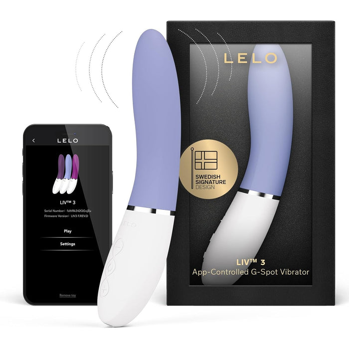 LIV 3 - App-controlled G-spot vibrator pleasure with 8 modes and curved shape