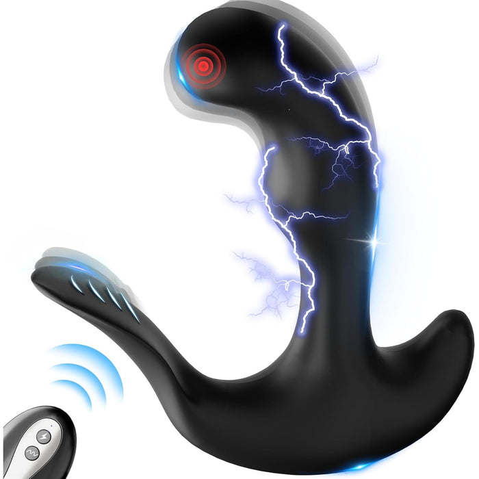 Prostate stimulator for men with electric shock and 10 vibration modes