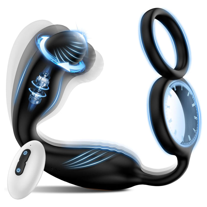Analinis vibratorius vyrams su 360° sukimosi funkcija ir 10 vibracijos režimų