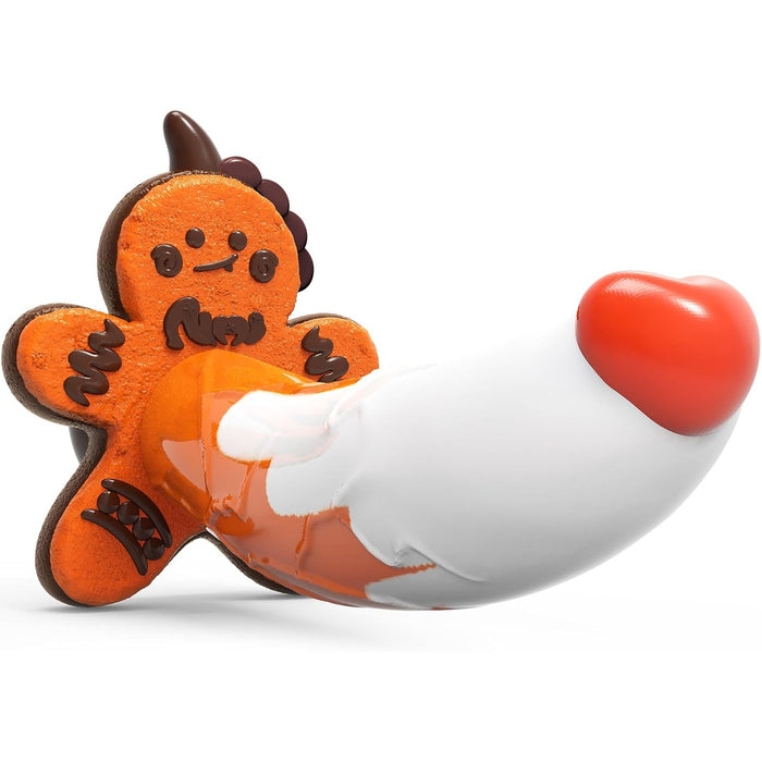 25 cm realistic silicone dildo with unique heart-shaped cover and attachment