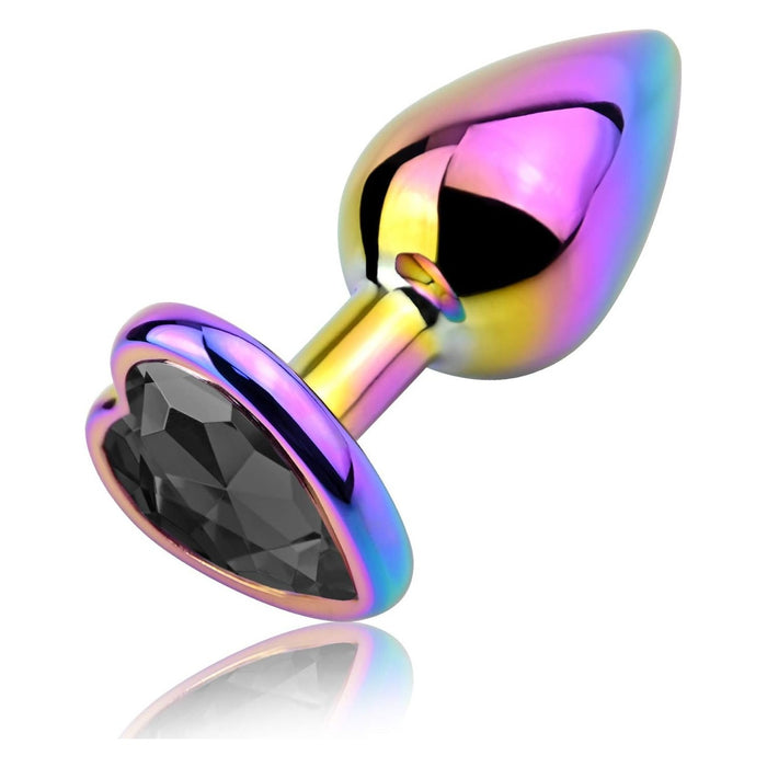 Anal Dilator for Beginners with Colorful Heart Decoration and Metal Body