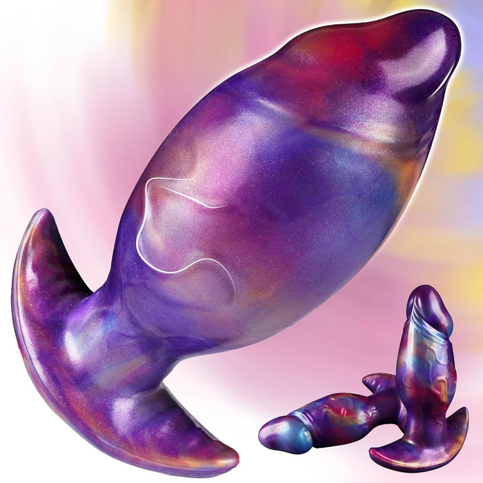 Fantastic inflatable realistic monster shaped anal plug with T-shaped base