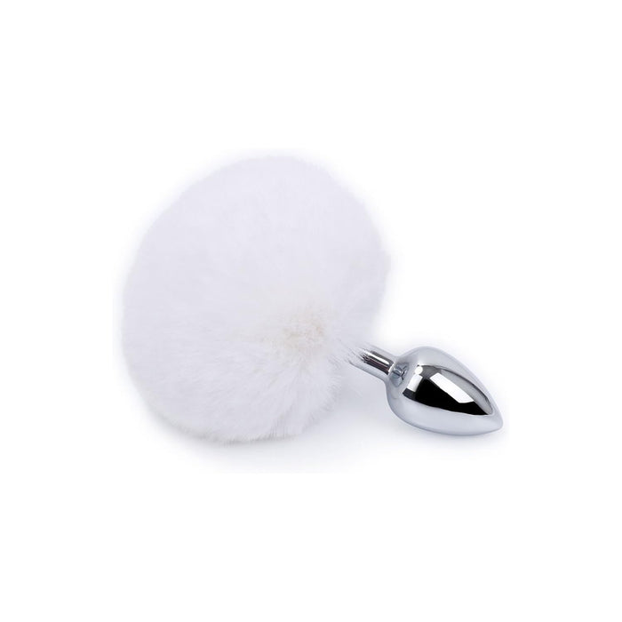 Elegant stainless steel anal plug with fur for women and couples