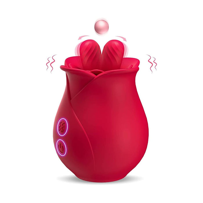 3-in-1 Vibrating Clitoral Stimulator with Insertion and Suction for Women