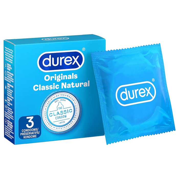 Durex Classic standartiniai prezervatyvai 3 vnt.