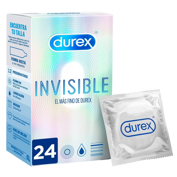 Durex Invisible Extra Lubricated prezervatyvai