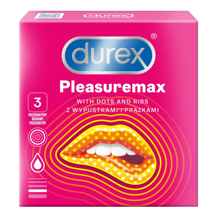 Durex Pleasuremax stimuliuojantys prezervatyvai, 3 vnt.