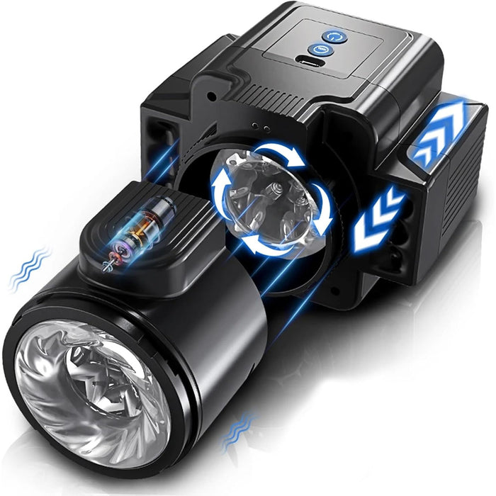 Elektrinis Masturbatorius Vyrams su 7 Teleskopiniais, Sukamais Ir Vibracijos Režimais