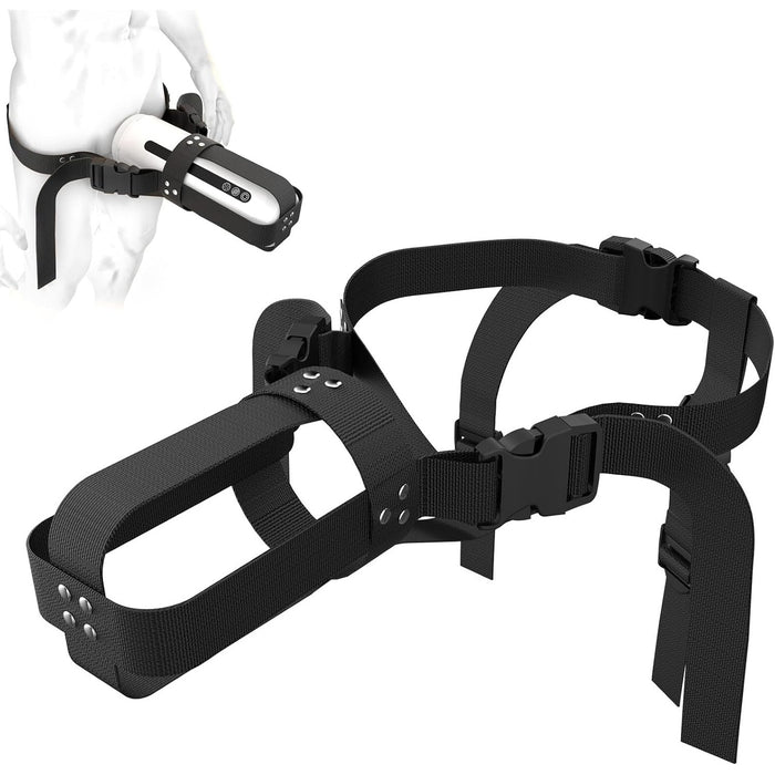 Reguliuojamas elektrinio masturbatoriaus diržas – patogiai ir laisvomis rankomis