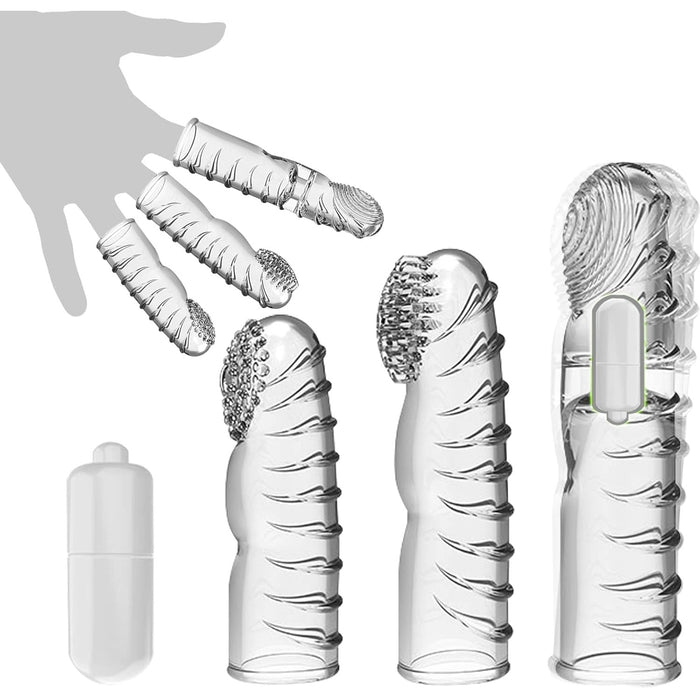 3 Piece Glove Set with Vibrator – For Intimate Play