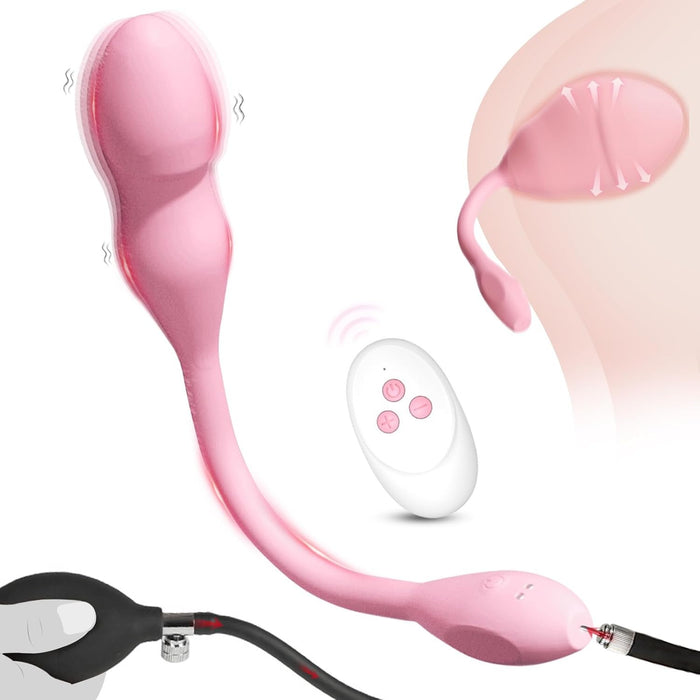Mini Vibrator and Anal Plug with Pump, 10 Vibration Modes