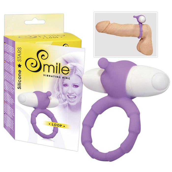 Smile Loop violetinis vibruojantis penio žiedas