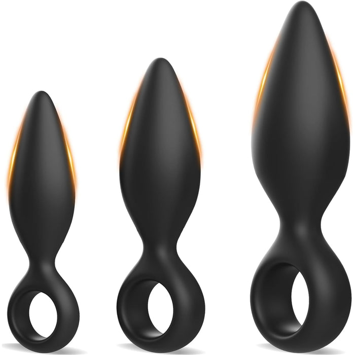3-piece anal plug set - perfect for beginners and advanced users