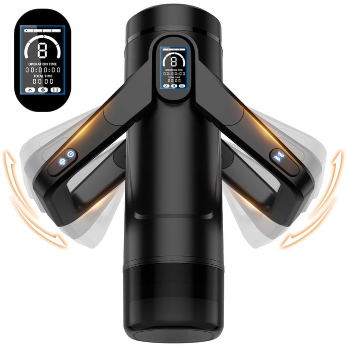 Masturbatorius vyrams su 81 režimu, 3D realistiška makštimi ir LCD ekranu