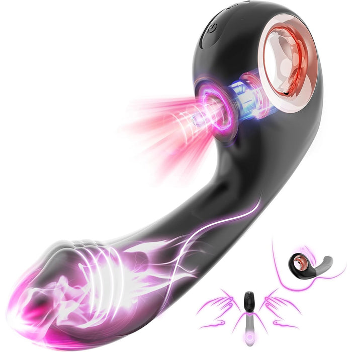 Double Vibrator for Women with 8x10 Vibration Modes and Ring Design