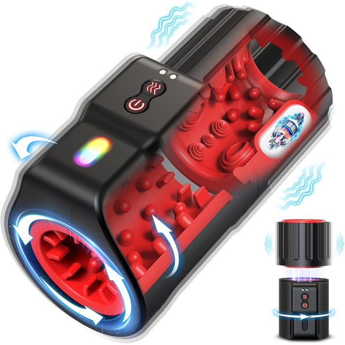 Electric masturbator for men with 10 intense vibration and rotation modes